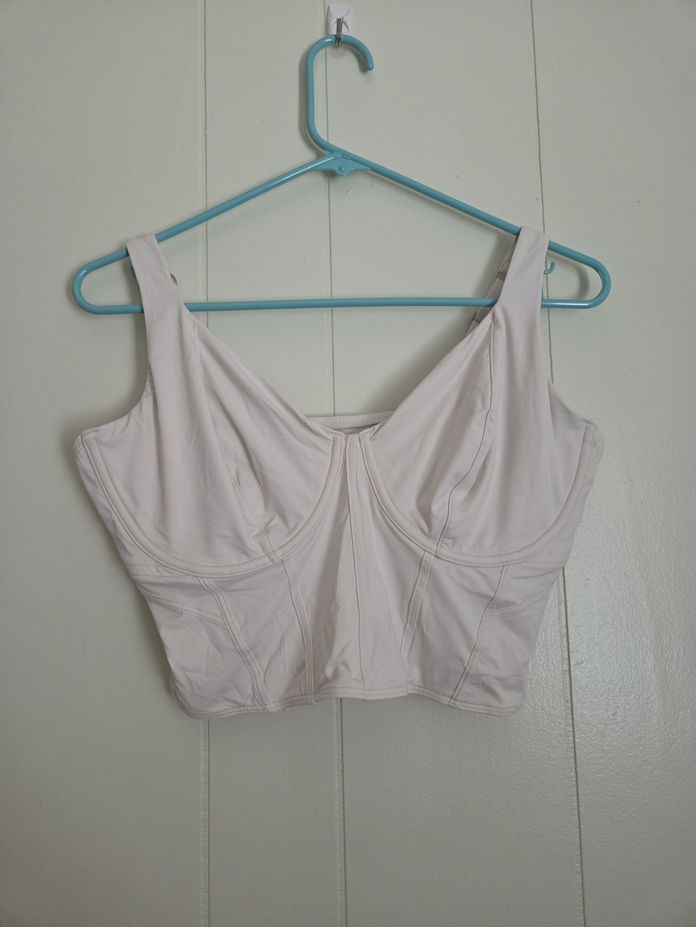 Women's White Longline Support Bralette
